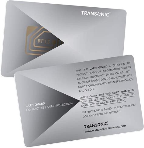 transonic rfid blocking card amazon|Transonic RFID/NFC Blocking Card .